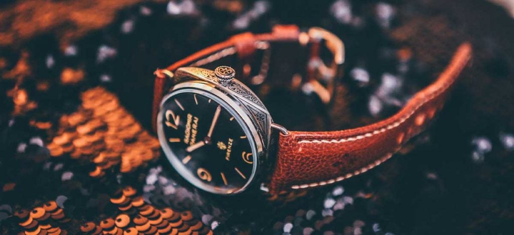 Brown Panerai watch