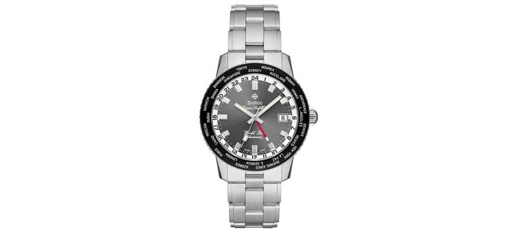 ZODIAC LIMITED EDITION SUPER SEA WOLF WORLD TIME AUTOMATIC STAINLESS-STEEL 