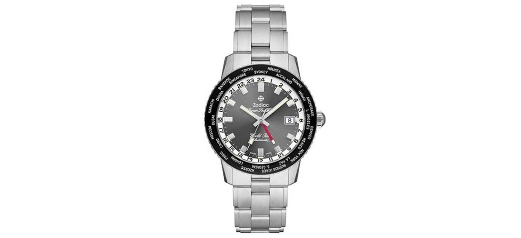 ZODIAC LIMITED EDITION SUPER SEA WOLF WORLD TIME AUTOMATIC STAINLESS-STEEL