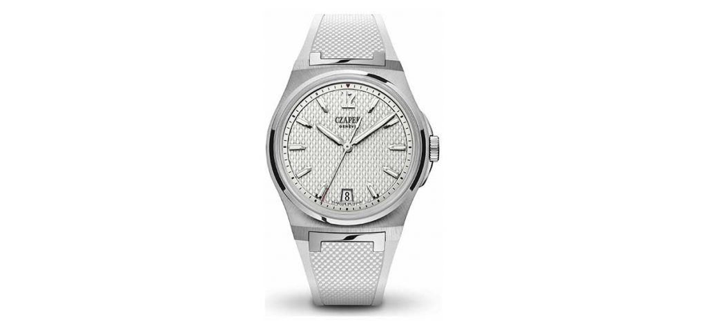 Czapek Passage De Drake Ice White on Rubber Strap