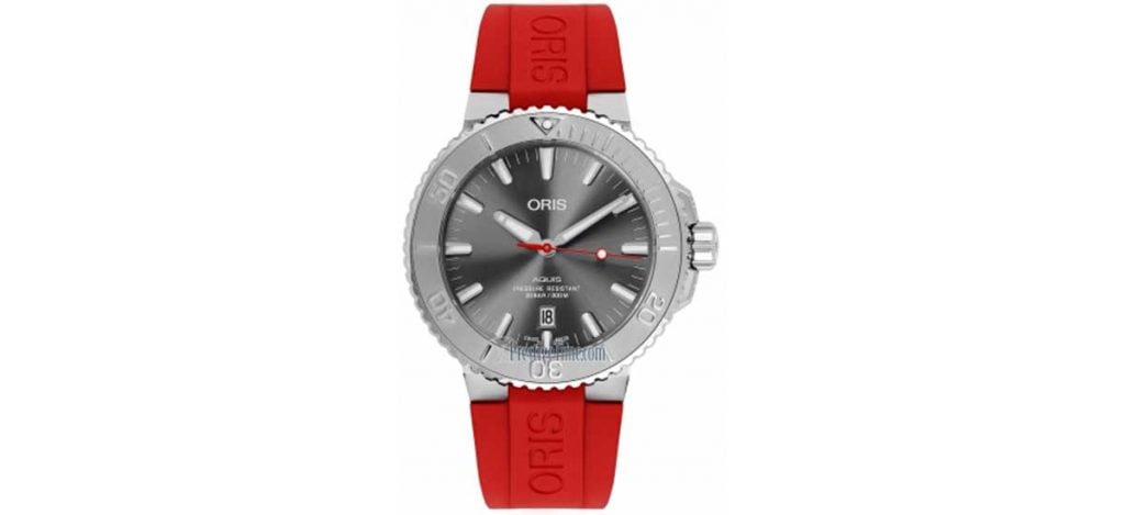 ORIS AQUIS RELIEF RED STRAP (ref. 01 733 7730 4153-07 4 24 66EB)