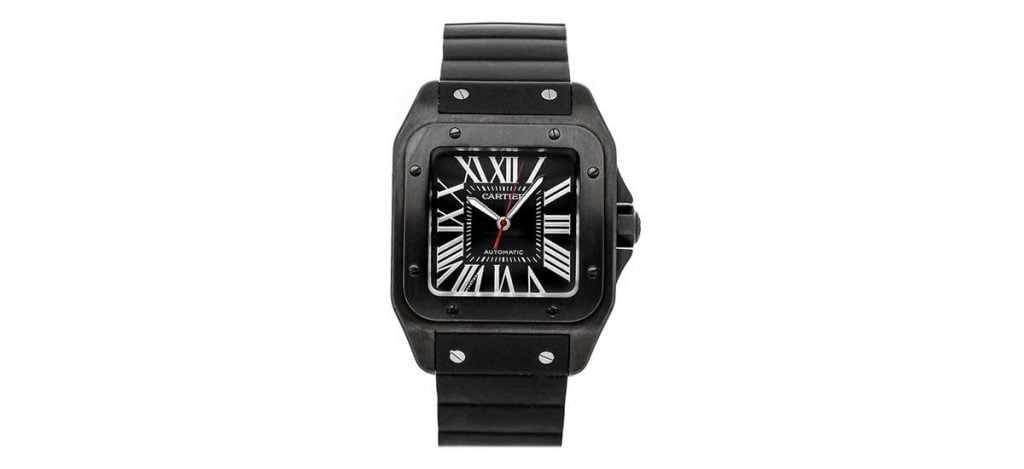 Cartier Santos 100 Carbon Watch (ref. CRWSSA0006)