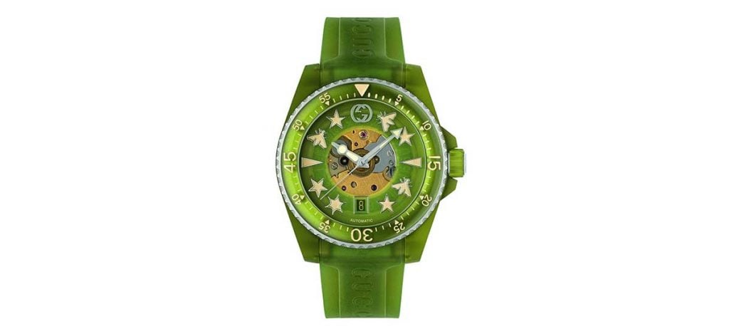 Gucci Dive Watch Bio-Based 40mm Green Transparent (Style ‎704340 I16H0 3020)
