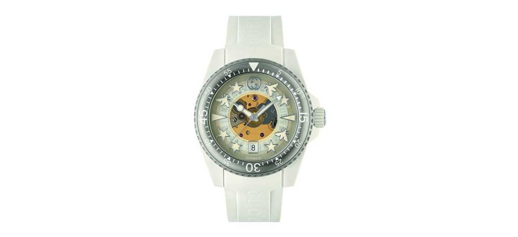 Gucci Dive Watch Bio-Based 40mm White Transparent (Style 704332 I16H0 9880)