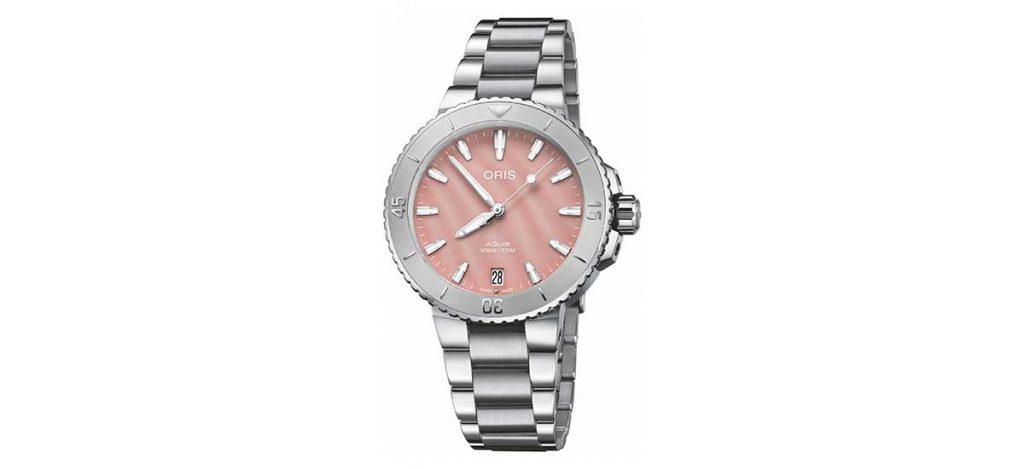 Oris Aquis Date 36.5mm Pink Dial (ref. 01 733 7770 4158-07 8 18 05P)