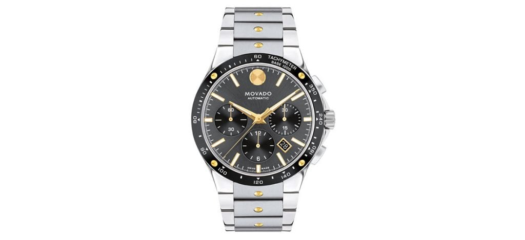 MOVADO ALTA SE AUTOMATIC CHRONOGRAPH BLACK & GOLD