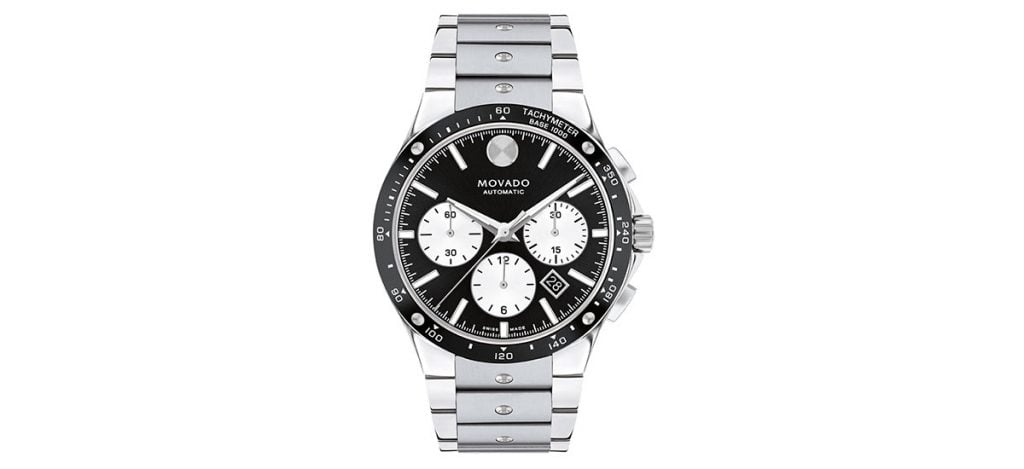 MOVADO ALTA SE AUTOMATIC CHRONOGRAPH BLACK & WHITE 