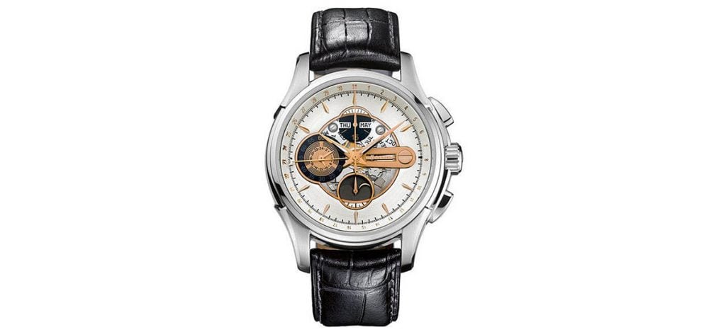 9. Hamilton Jazzmaster Auto Chrono Moonphase (ref. H32696731)