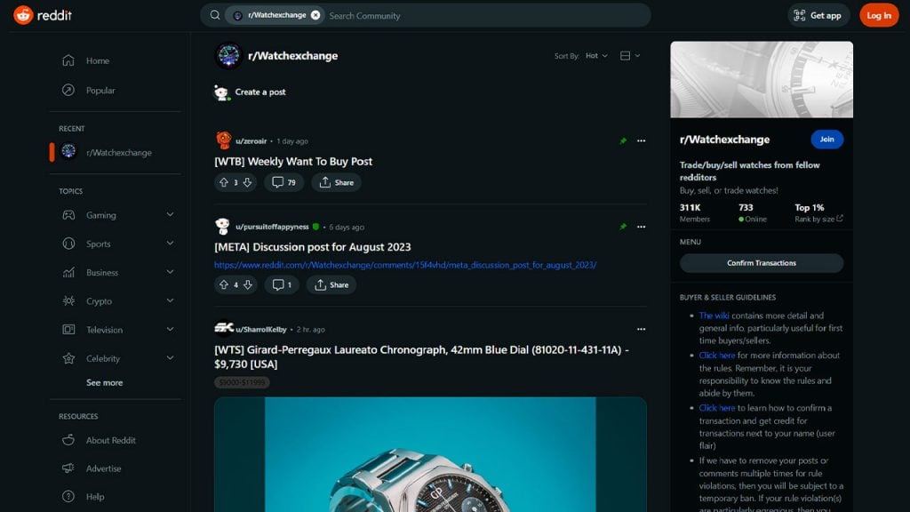 Reddit (r/WatchExchange)