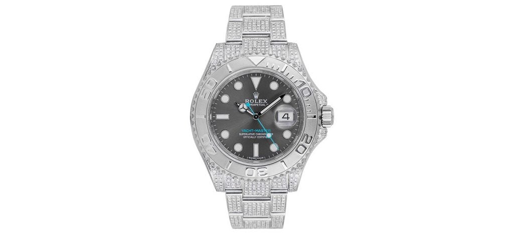 iced out rolex yachtmaster