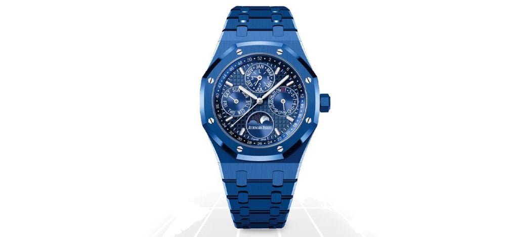 29. Audemars Piguet Royal Oak Perpetual Calendar Blue Ceramic (ref. 26579CS.OO.1225CS.01)