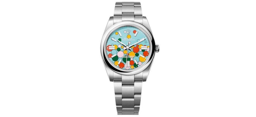 3. ROLEX OYSTER PERPETUAL “CELEBRATION MOTIF” 124300-0008
