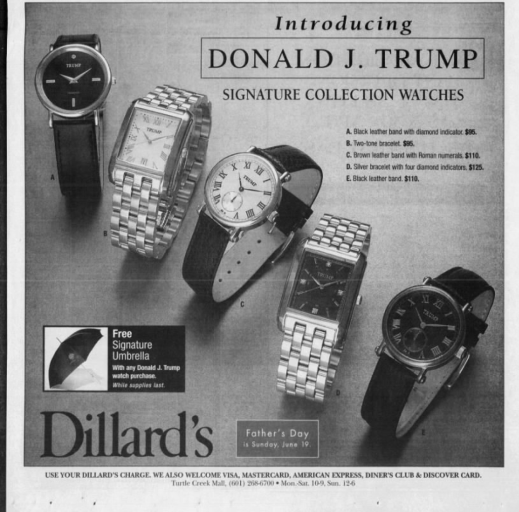 Donald Trump’s Own Signature Watch Collection