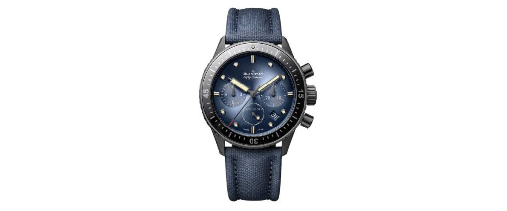 Blancpain 5200 0140 O52A Fifty Fathoms Bathyscaphe Chronographe Flyback Automatic 43.6mm Blue Dial