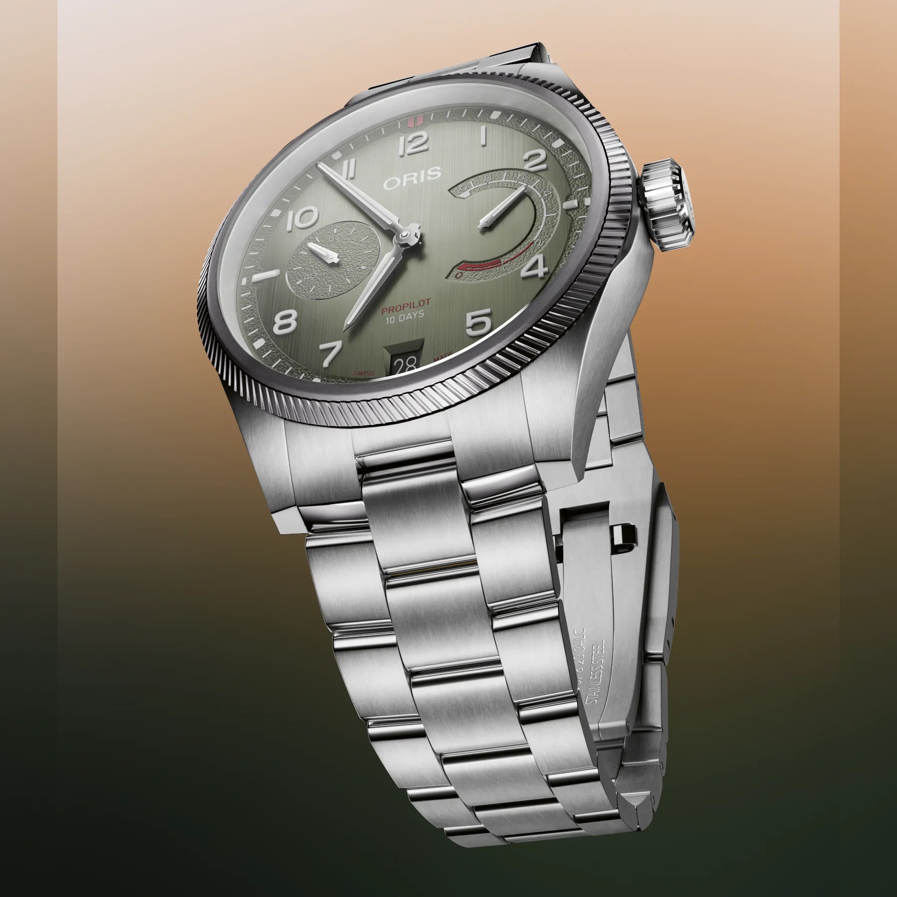 Oris Propilot Calibre 111 Green Dial on Bracelet 01 111 7808 4167-07 8 20 04LC