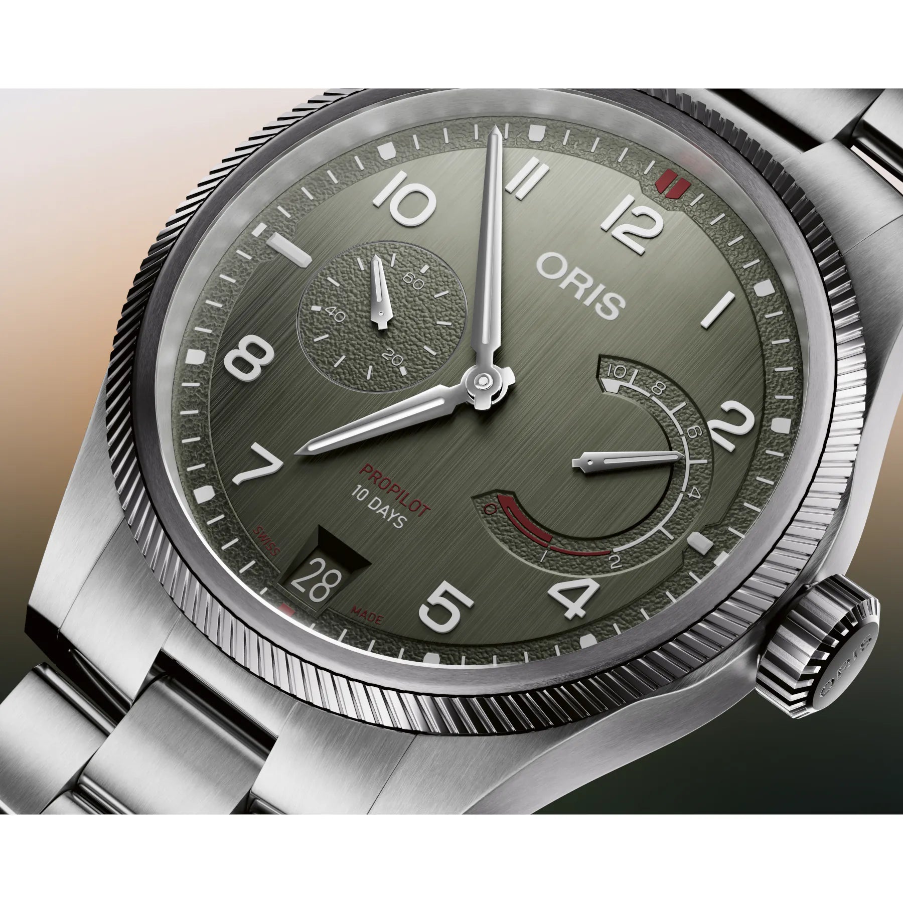 Oris Propilot Calibre 111 Green Dial on Bracelet 01 111 7808 4167-07 8 20 04LC