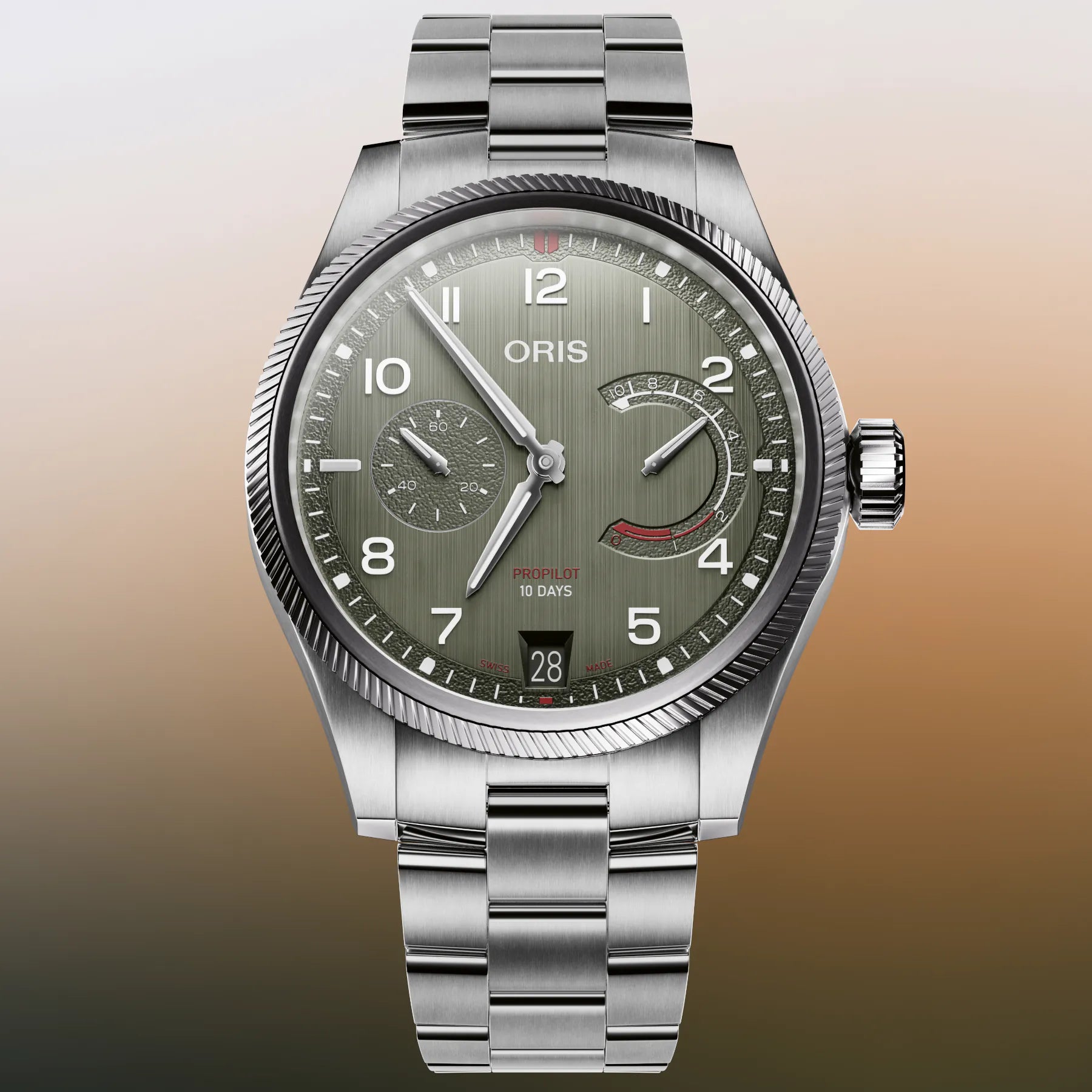 Oris Propilot Calibre 111 Green Dial on Bracelet 01 111 7808 4167-07 8 20 04LC