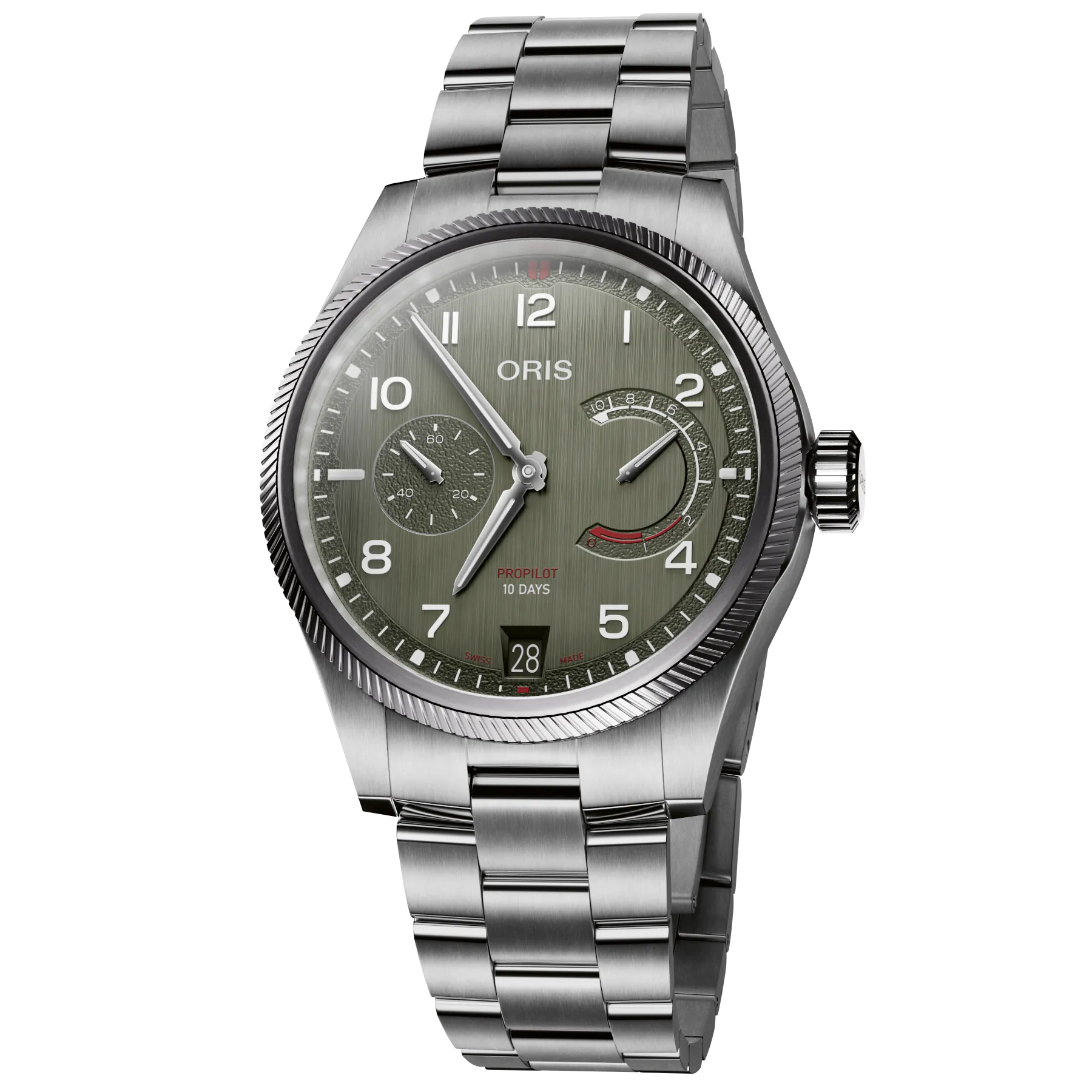 Oris Propilot Calibre 111 Green Dial on Bracelet 01 111 7808 4167-07 8 20 04LC