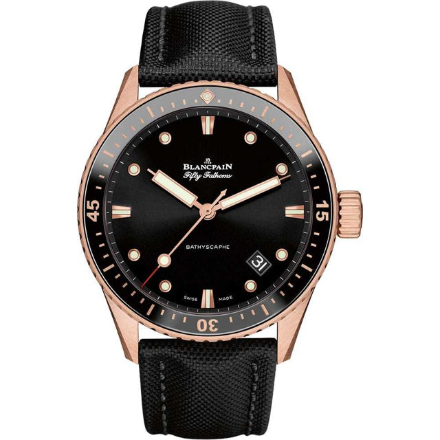 Blancpain Fifty Fathoms Bathyscaphe ceramic insert and Ceragold 5000 36S30 B52A