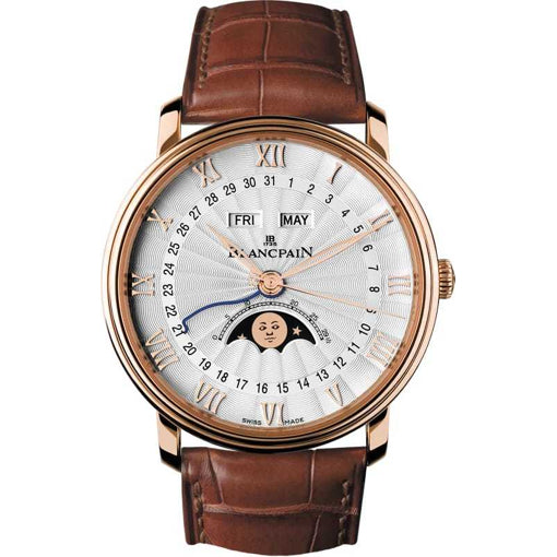 Blancpain Villeret Phase de Lune Demi-Savonnette Complete Calendar with Moon Phase Hunter Back 6664 3642 55B