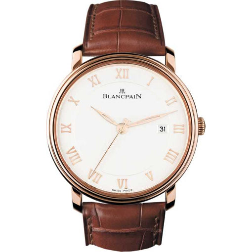 Blancpain Villeret Ultra Slim Seconds and Date In 18kt Rose Gold 6651 3642 55B