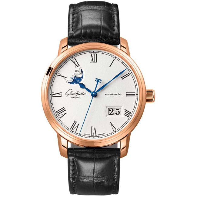 Glashütte Original Senator Panorama Date Moon Phase Red Gold 100-04-32-15-04