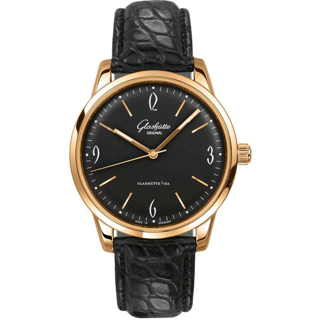 Glashütte Original Senator Sixties Rose Gold Black Dial 1-39-52-02-01-04