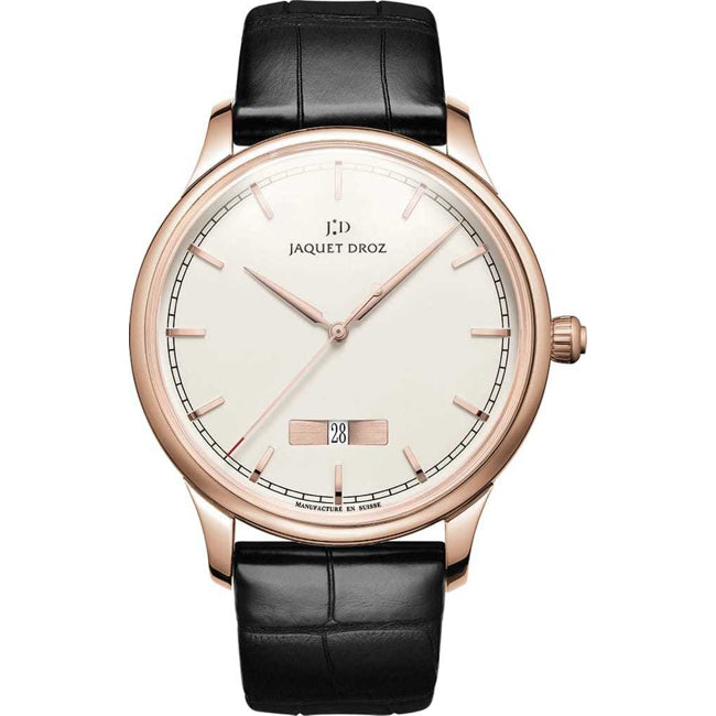 Jaquet Droz Grande Heure Minute Quantieme Ivory Enamel J017533200