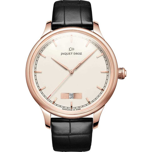Jaquet Droz Grande Heure Minute Quantieme Ivory Enamel J017513200