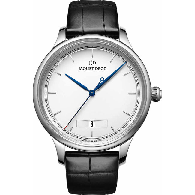 Jaquet Droz Grande Heure Minute Quantieme Silver J017510240