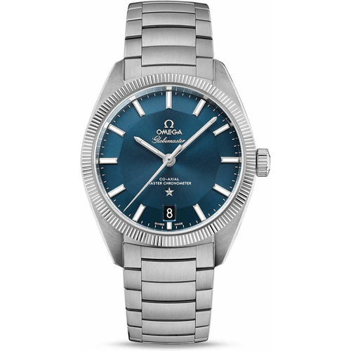Constellation Globemaster Omega Co-Axial Master Chronometer 39mm blue on bracelet