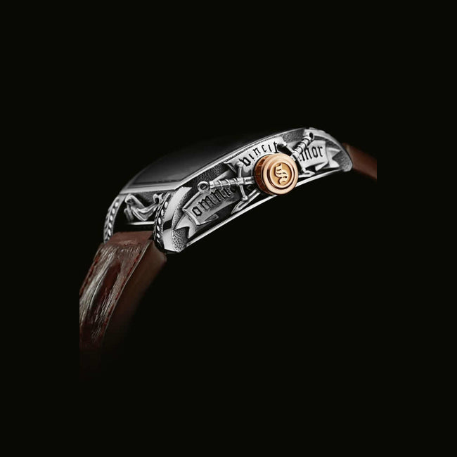 Strom Agonium Michaeli Silver 18k Red Gold Dial Bone White