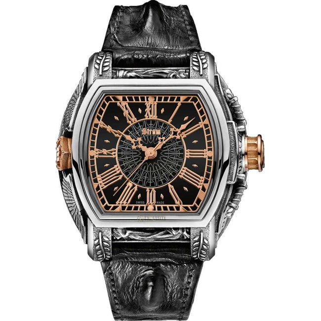 Strom Agonium Michaeli Silver 18k Red Gold, Black Dial