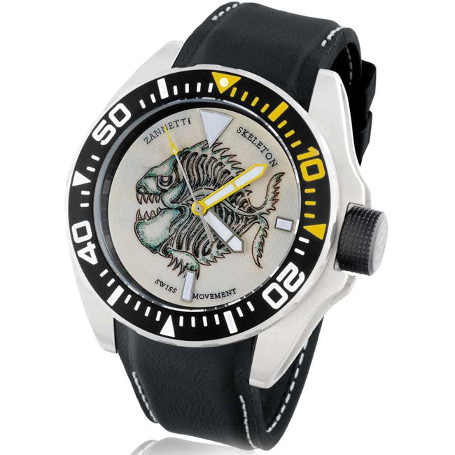 Zannetti Piranha Black Skeleton