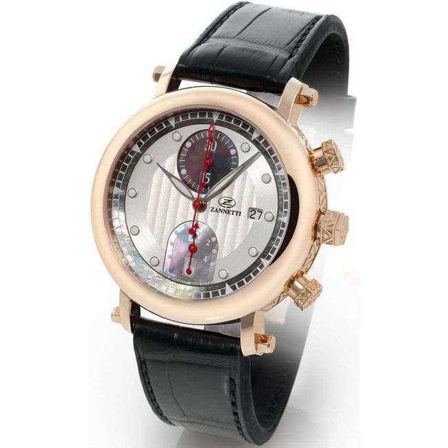 Zannetti Gladiatore Chronograph Rose Gold Silver Version