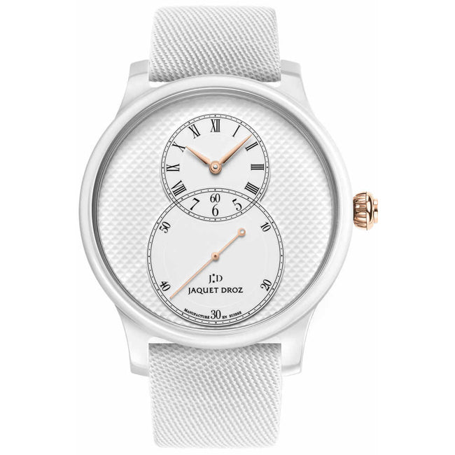 Jaquet Droz Grande Seconde White Ceramic Clous De Paris