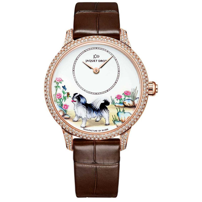 Jaquet Droz Petite Heure Minute Dog Diamonds