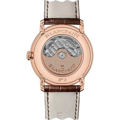 Blancpain Villeret Quantieme Complet GMT Red Gold on Strap 6676 3642 55B