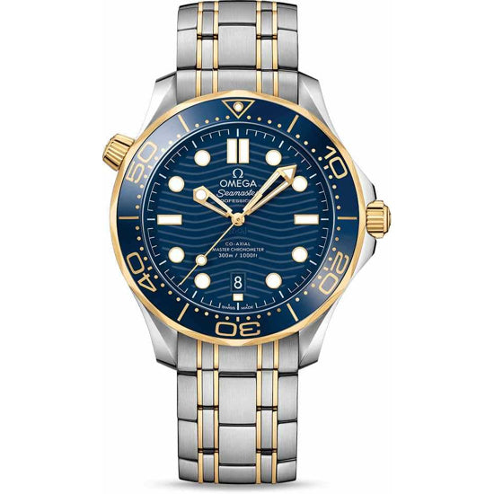 Omega Seamaster Diver 300M Co-Axial Master Chronometer Steel Yellow Gold