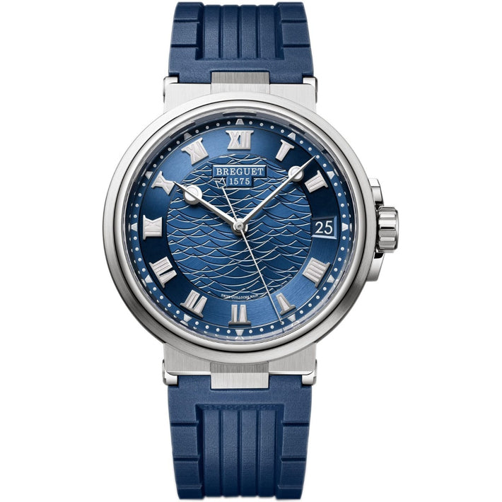 Breguet Marine 5517BB/Y2/5ZU Blue Dial on Rubber Strap