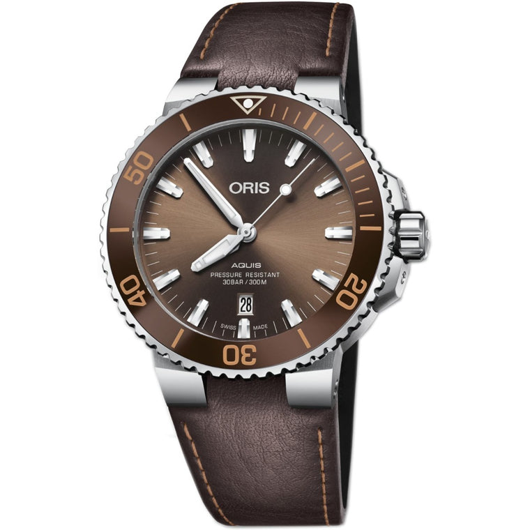 Oris Aquis Date Brown Dial