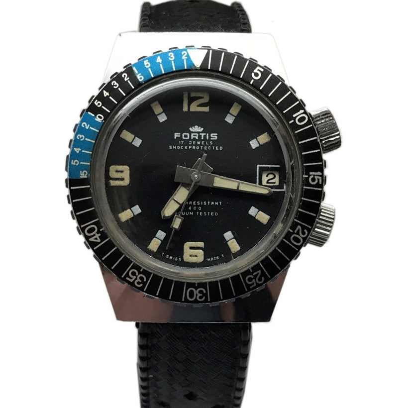 1970s Vintage Fortis 400 Mens Divers Watch