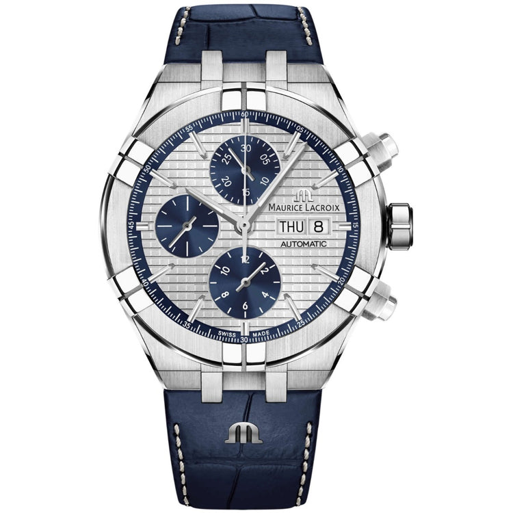 Maurice Lacroix Aikon Automatic Chronograph Silver Blue AI6038-SS001-131-1
