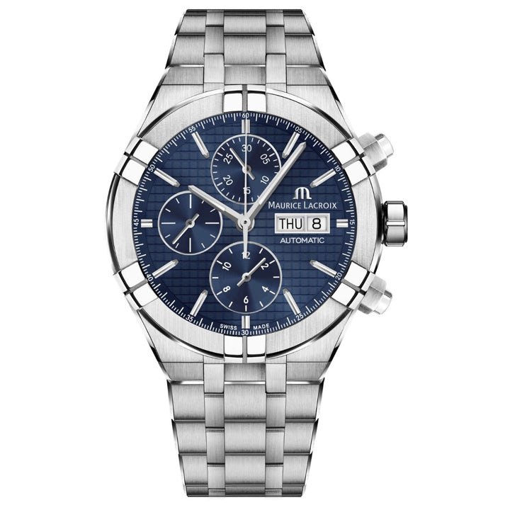 Maurice Lacroix Aikon Automatic Chronograph Blue on Bracelet AI6038-SS002-430-1
