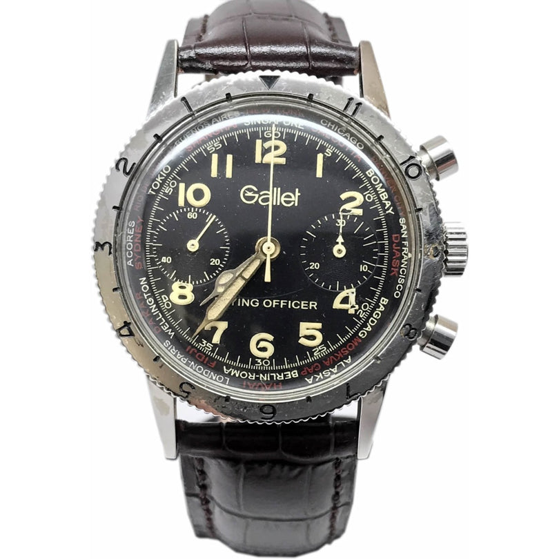 Gallet Rare Pilot Chronograph