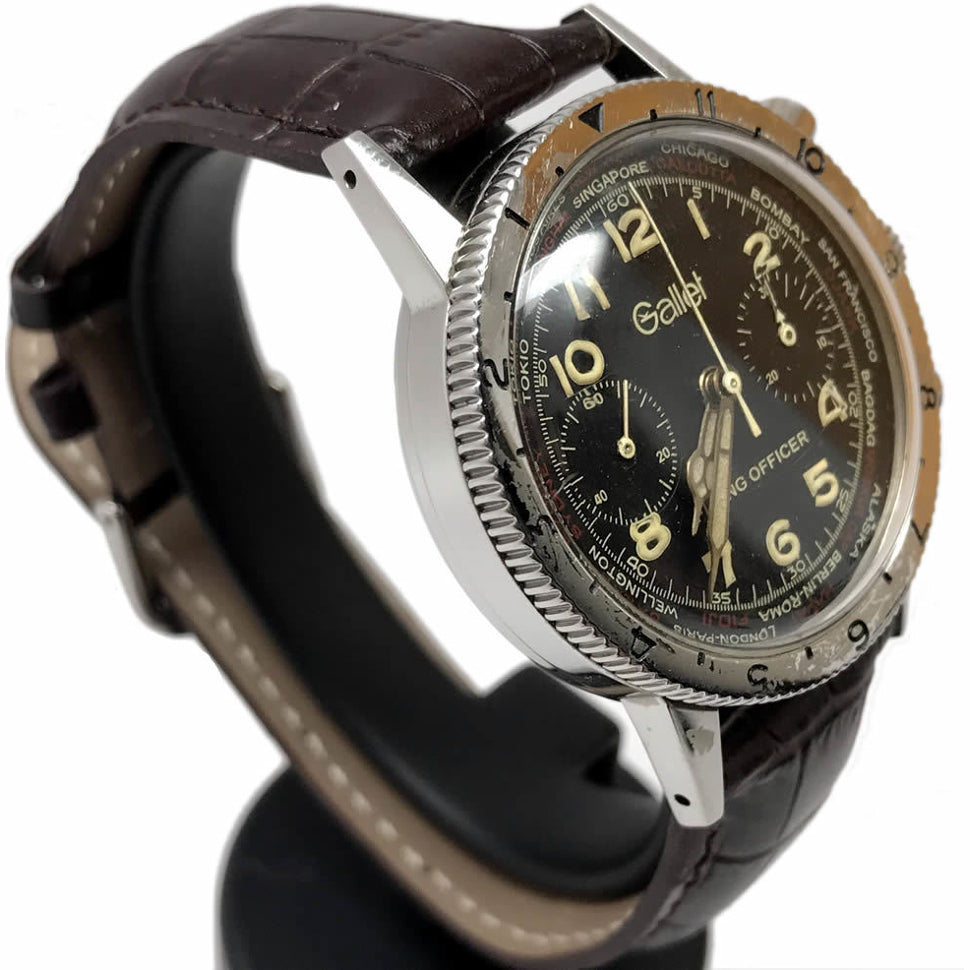 Gallet Rare Pilot Chronograph