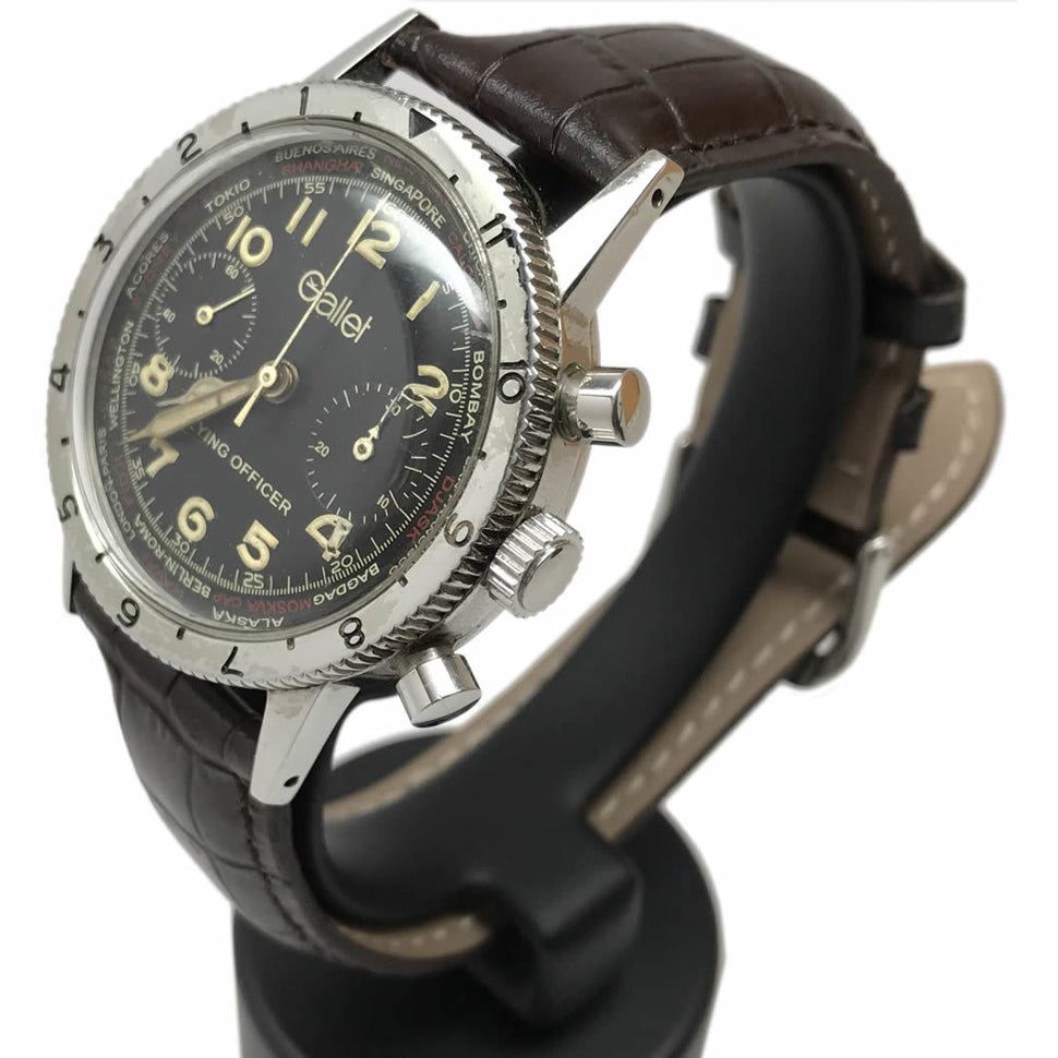 Gallet Rare Pilot Chronograph