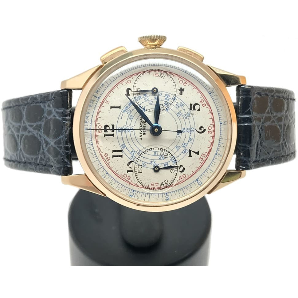 Vintage 1940s Universal Geneve 18k Yellow Gold