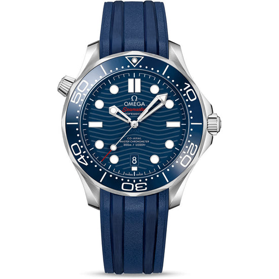 Omega Seamaster Diver 300M Co-Axial Master Chronometer on Rubber Strap