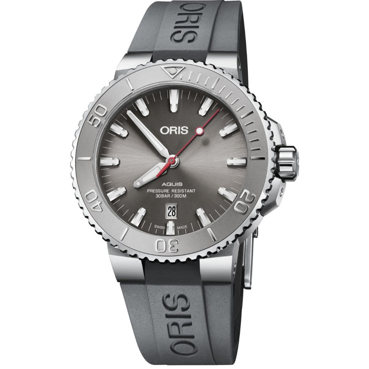 Oris Aquis Date Relief Grey Strap